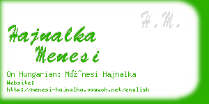 hajnalka menesi business card